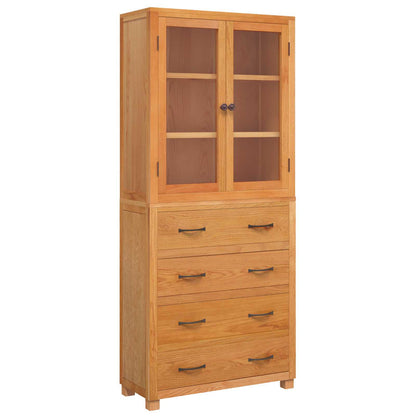 Storage Furniture Set with Shelf 2 pcs Natural 80 x 35 x 185 cm