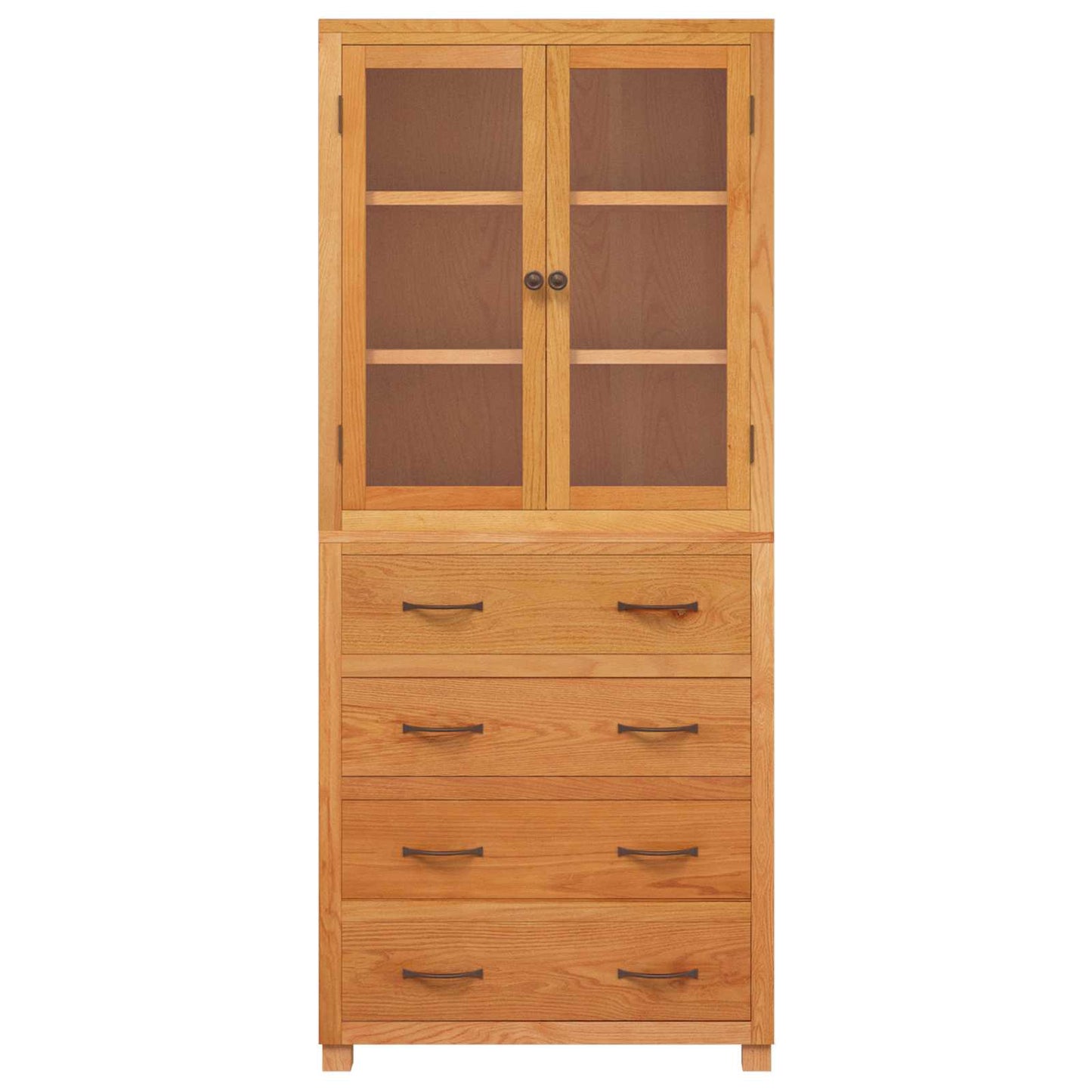 Storage Furniture Set with Shelf 2 pcs Natural 80 x 35 x 185 cm