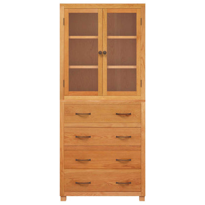 Storage Furniture Set with Shelf 2 pcs Natural 80 x 35 x 185 cm