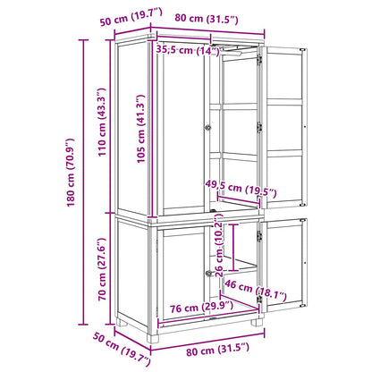 Storage Furniture Set with Storage Brown Engineered wood