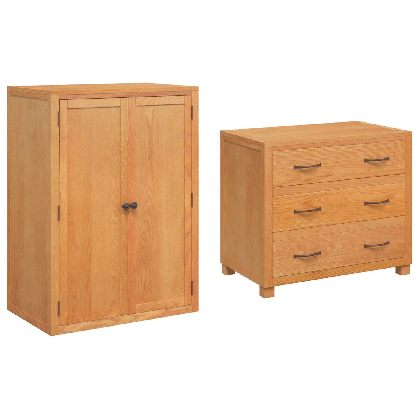 Storage Furniture Set with Drawer 2 pcs Brown 80 x 50 x 180 cm