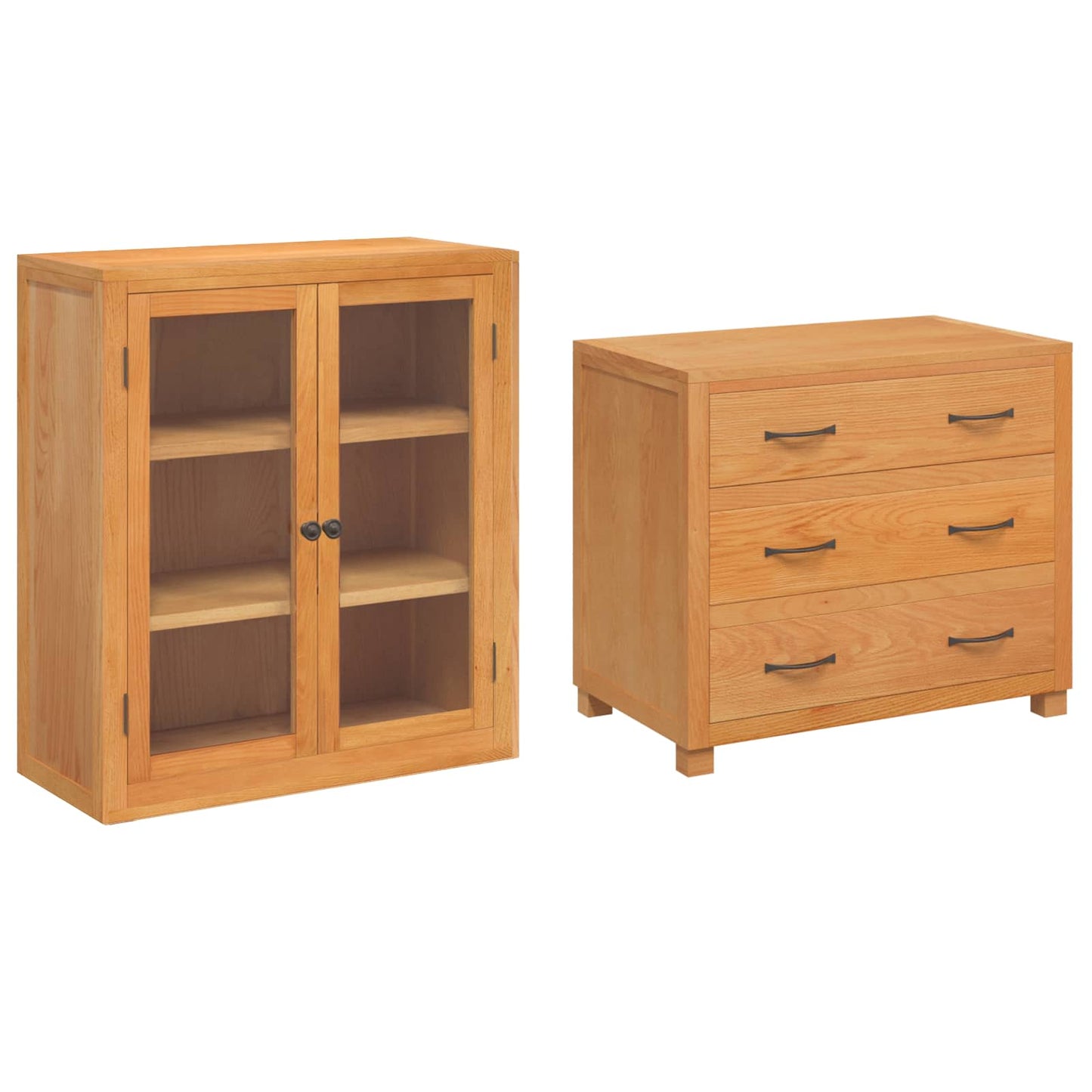 Storage Furniture Set with Drawer 2 pcs Brown 80 x 50 x 160 cm