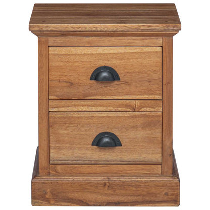 Bedside Table Natural 40 x 30 x 50 cm Solid Teak Wood