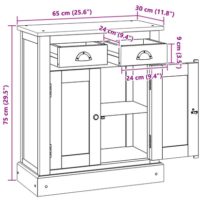 Storage Cabinet Natural 65 x 30 x 75 cm Solid Teak Wood