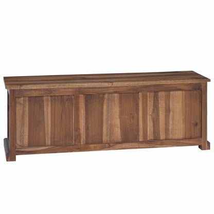 TV Stand with Drawer Natural 110 x 30 x 40 cm Solid Teak Wood