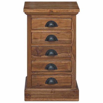 Chest of Drawers Natural 35 x 30 x 60 cm Solid Teak Wood