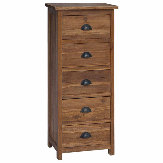 Chest of Drawers Natural 45 x 35 x 110 cm Solid Teak Wood