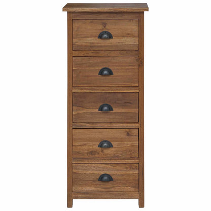 Chest of Drawers Natural 45 x 35 x 110 cm Solid Teak Wood