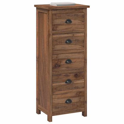 Chest of Drawers Natural 45 x 35 x 110 cm Solid Teak Wood