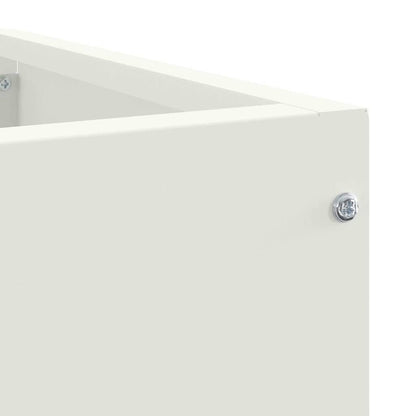 Corner Planter White 60 x 60 x 35 cm Steel
