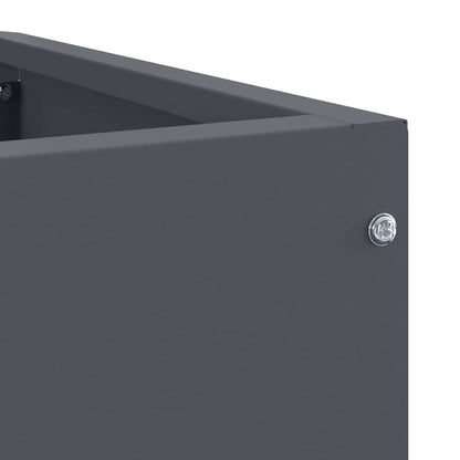 Corner Planter Anthracite 60 x 60 x 35 cm Steel