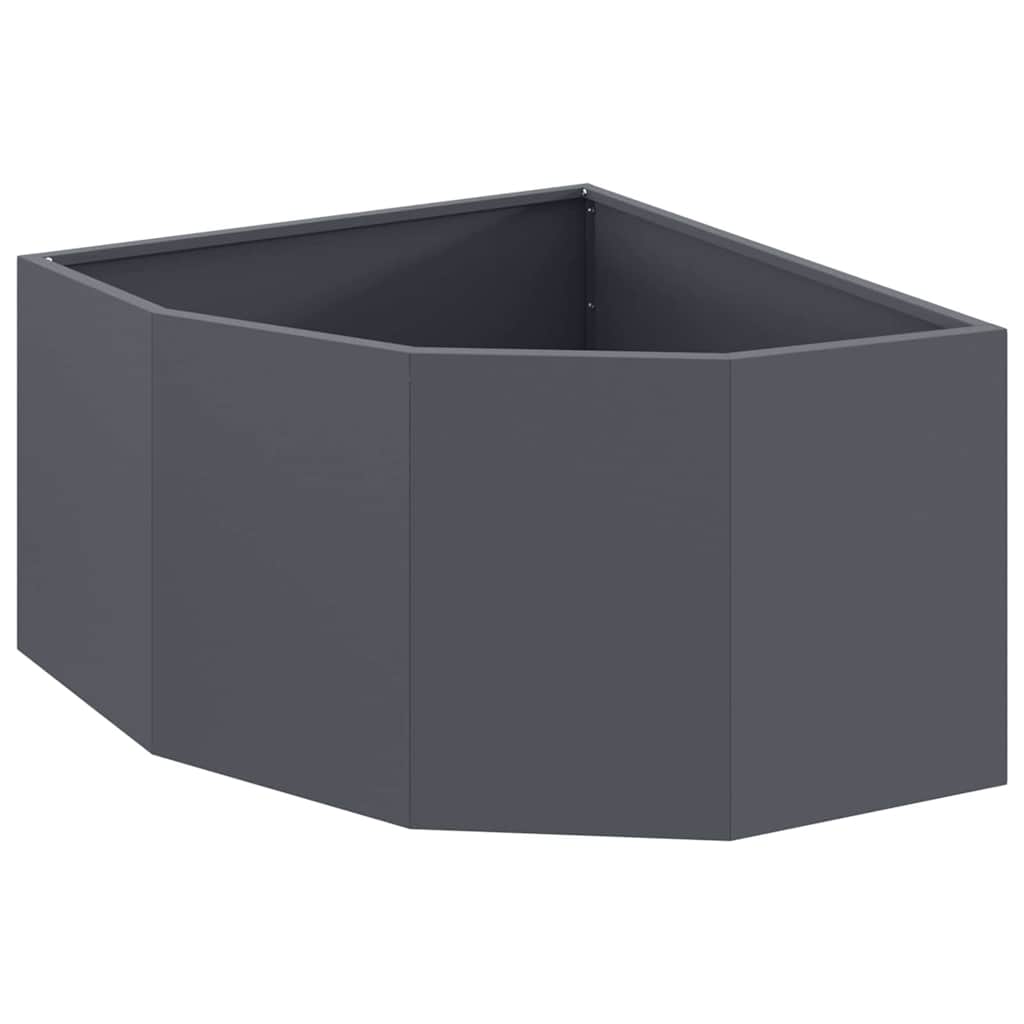 Corner Planter Anthracite 60 x 60 x 35 cm Steel