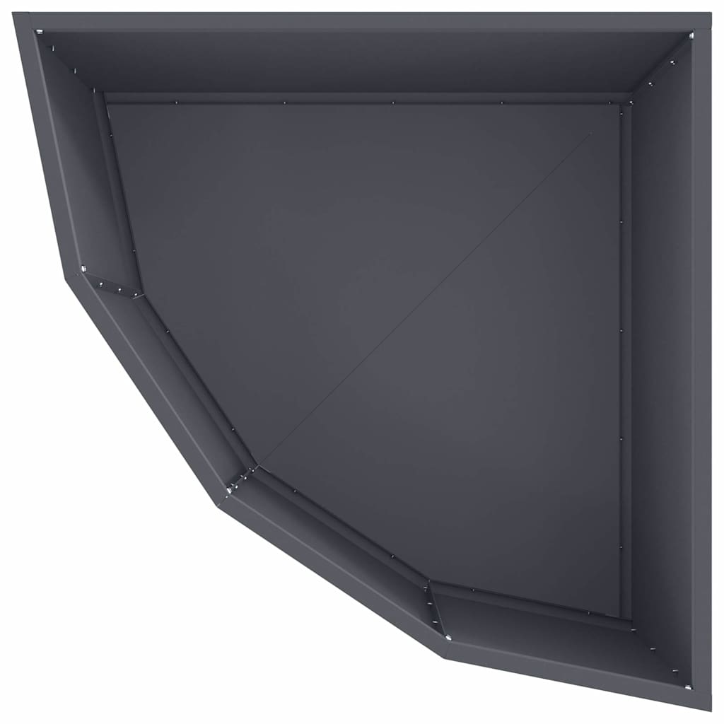 Corner Planter Anthracite 60 x 60 x 35 cm Steel