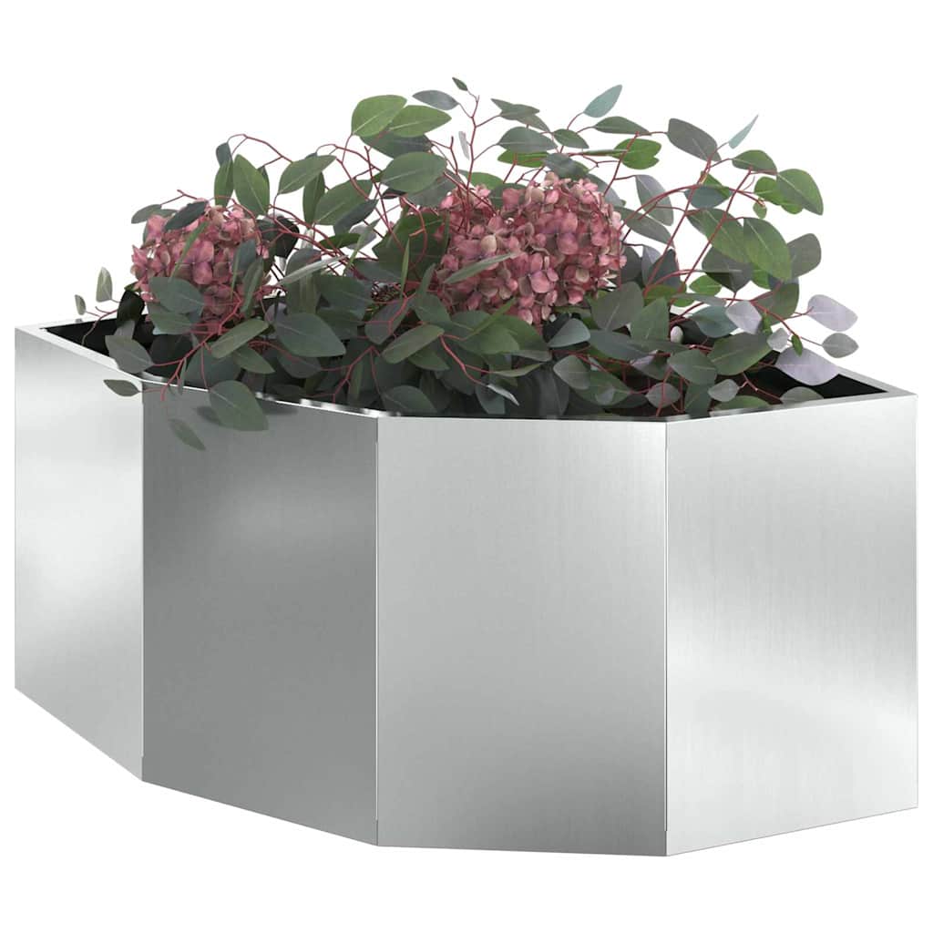 Corner Planter Silver 60 x 60 x 35 cm Galvanised steel