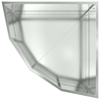 Corner Planter Silver 60 x 60 x 35 cm Galvanised steel