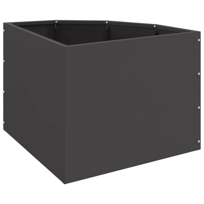 Corner Planter Black 45 x 45 x 35 cm Steel