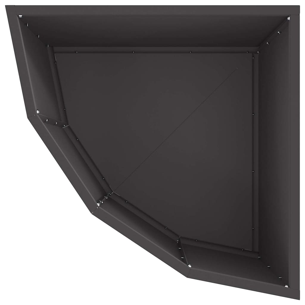 Corner Planter Black 45 x 45 x 35 cm Steel