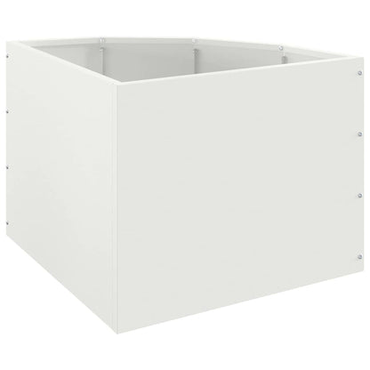 Corner Planter White 45 x 45 x 35 cm Steel