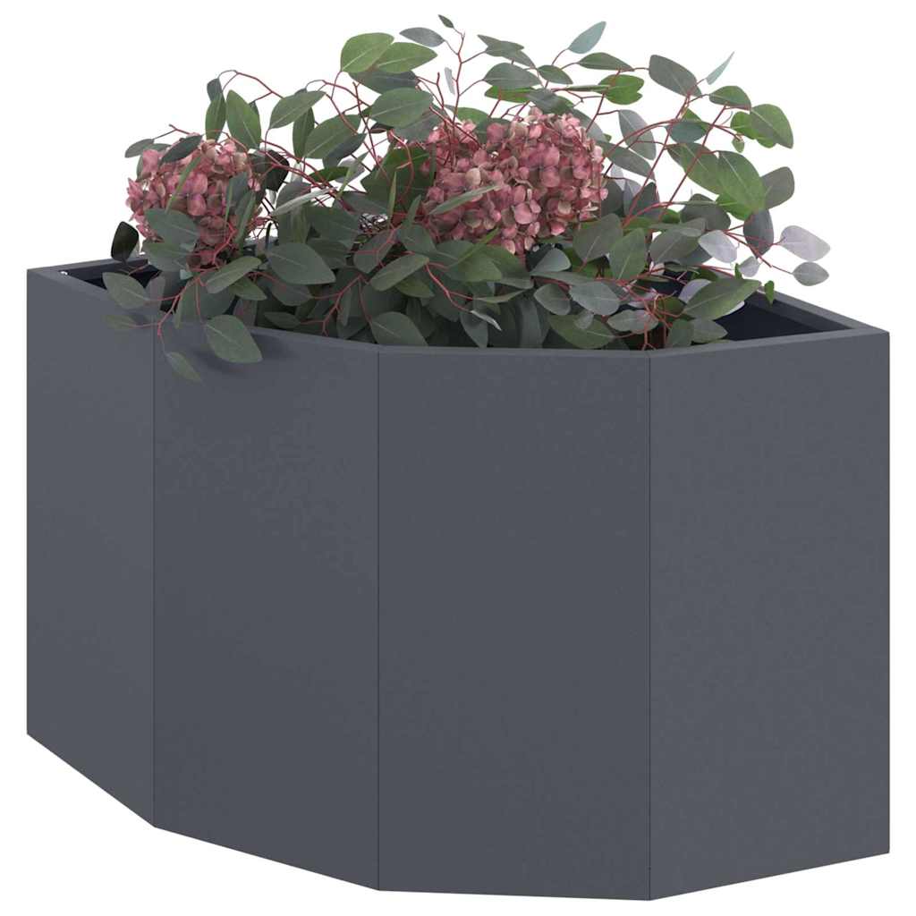 Corner Planter Anthracite 45 x 45 x 35 cm Steel