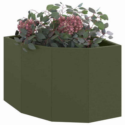 Corner Planter Olive green 45 x 45 x 35 cm Steel