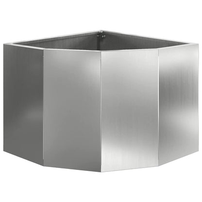 Corner Planter Silver 45 x 45 x 35 cm Galvanised steel