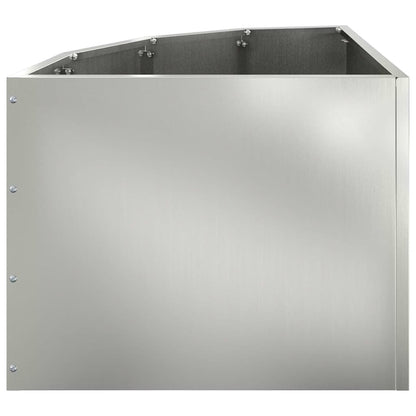 Corner Planter Silver 45 x 45 x 35 cm Galvanised steel