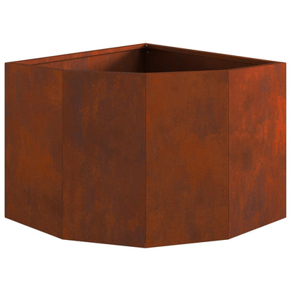 Corner Planter Rusty 45 x 45 x 35 cm Weathering steel