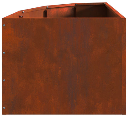 Corner Planter Rusty 45 x 45 x 35 cm Weathering steel