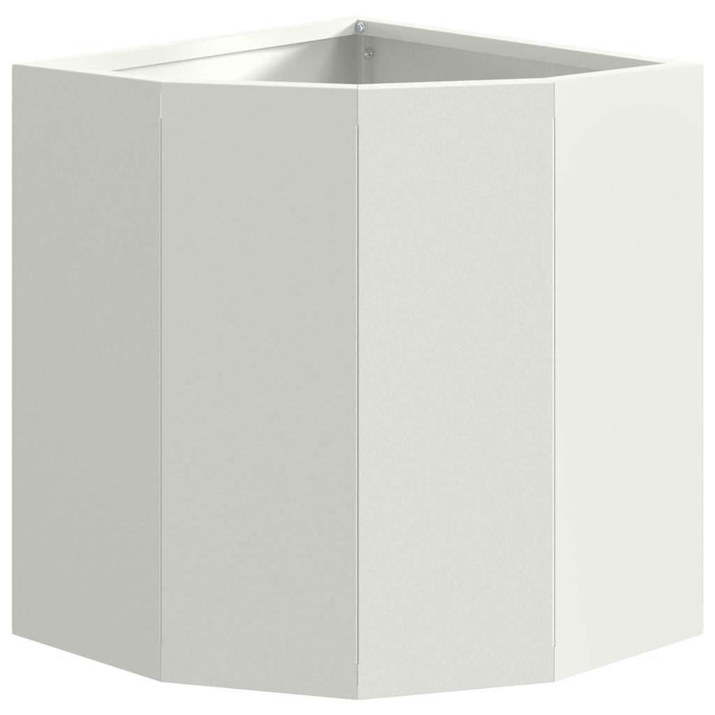 Corner Planter White 30 x 30 x 35 cm Steel