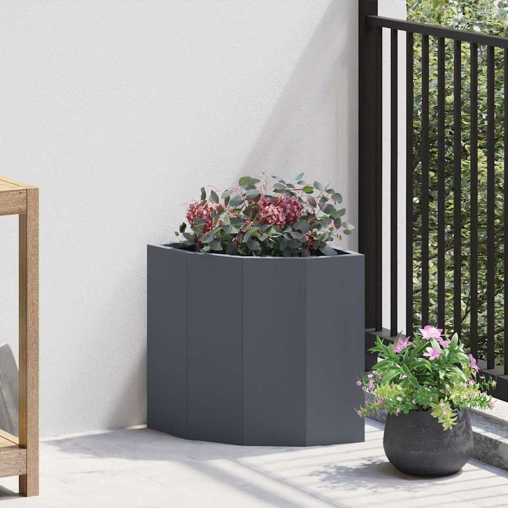 Corner Planter Anthracite 30 x 30 x 35 cm Steel