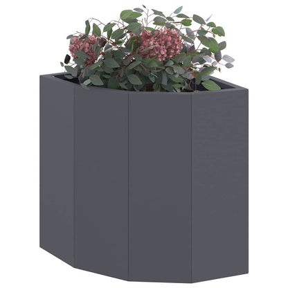 Corner Planter Anthracite 30 x 30 x 35 cm Steel
