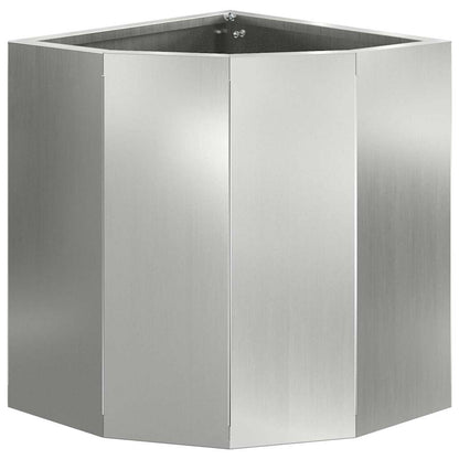 Corner Planter Silver 30 x 30 x 35 cm Galvanised steel