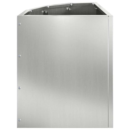 Corner Planter Silver 30 x 30 x 35 cm Galvanised steel