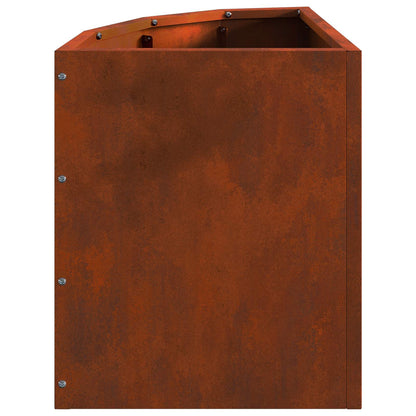 Corner Planter Rusty 30 x 30 x 35 cm Weathering steel