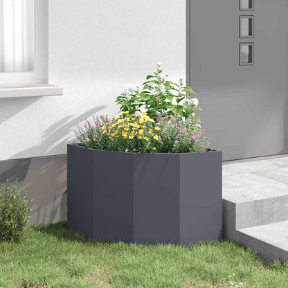 Corner Planter Anthracite 60 x 60 x 50 cm Steel