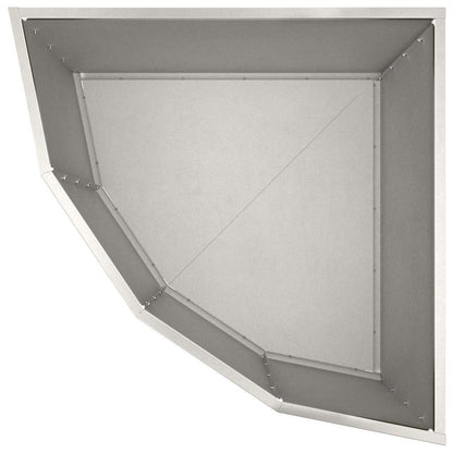 Corner Planter Silver 60 x 60 x 50 cm Stainless steel