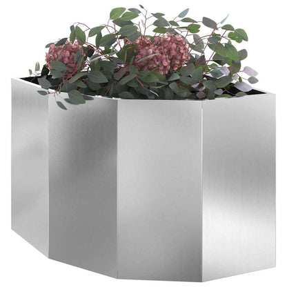 Corner Planter Silver 60 x 60 x 50 cm Galvanised steel