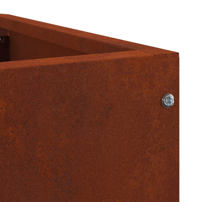 Corner Planter Rusty 60 x 60 x 50 cm Weathering steel