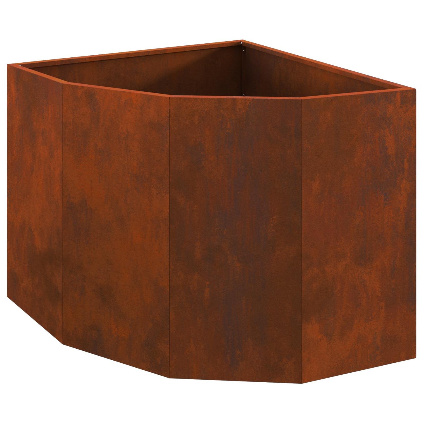 Corner Planter Rusty 60 x 60 x 50 cm Weathering steel