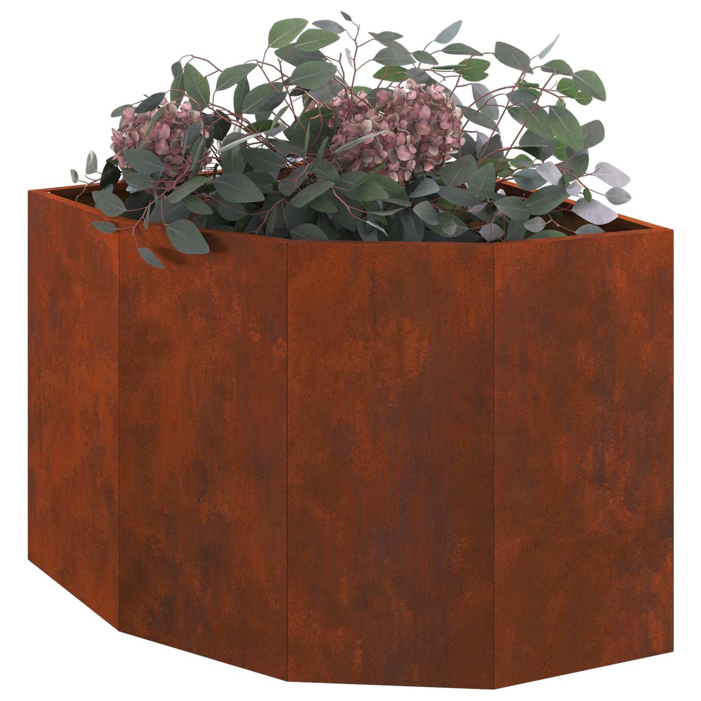 Corner Planter Rusty 60 x 60 x 50 cm Weathering steel