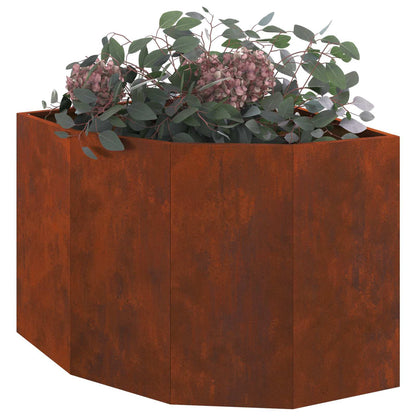 Corner Planter Rusty 60 x 60 x 50 cm Weathering steel