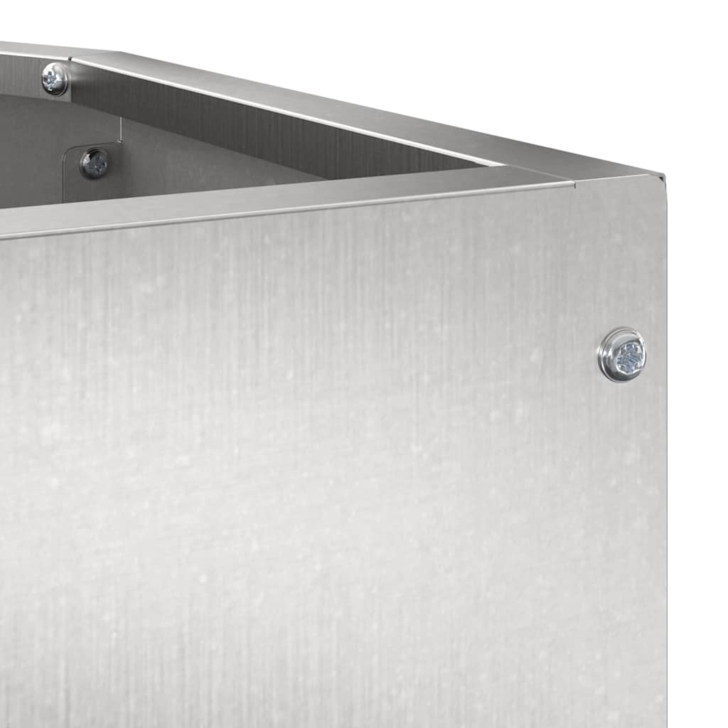 Corner Planter Silver 45 x 45 x 50 cm Stainless steel