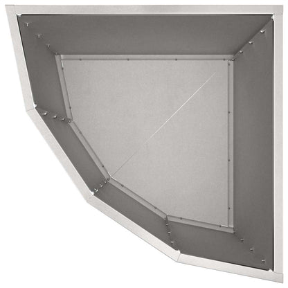 Corner Planter Silver 45 x 45 x 50 cm Stainless steel