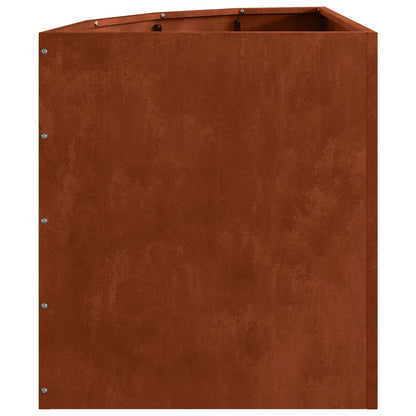 Corner Planter Rusty 45 x 45 x 50 cm Weathering steel