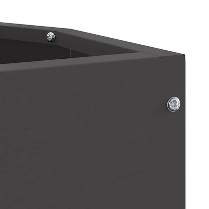 Corner Planter Black 30 x 30 x 50 cm Steel