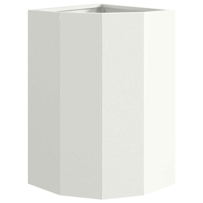 Corner Planter White 30 x 30 x 50 cm Steel