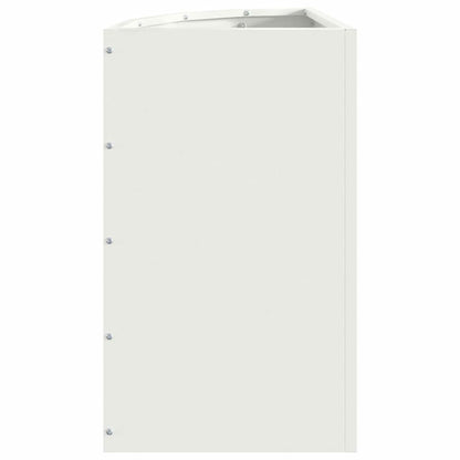 Corner Planter White 30 x 30 x 50 cm Steel