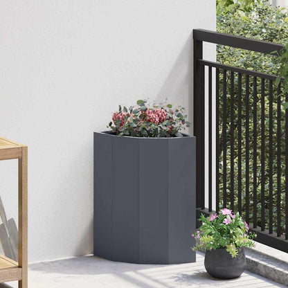 Corner Planter Anthracite 30 x 30 x 50 cm Steel