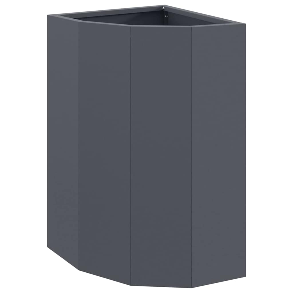Corner Planter Anthracite 30 x 30 x 50 cm Steel