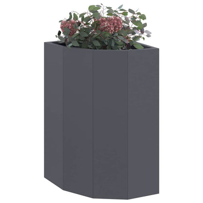 Corner Planter Anthracite 30 x 30 x 50 cm Steel
